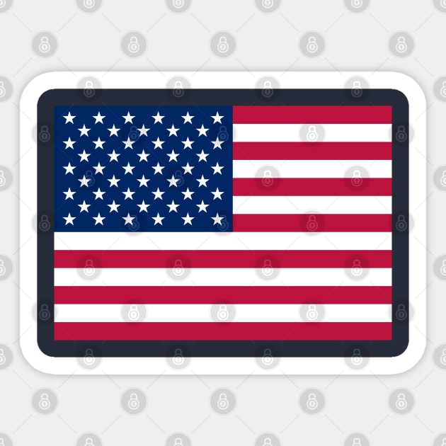 American Flag USA Patriotic Sticker by E